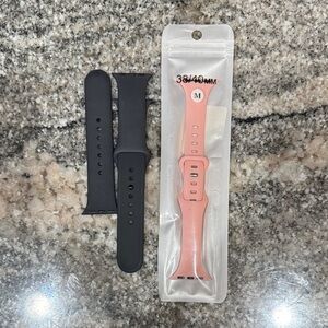 Smartwatch Replacement Bands - Black and Pink